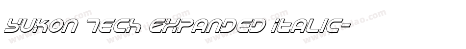 Yukon Tech Expanded Italic字体转换